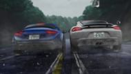 Sawatari and Beckenbauer racing in MF Ghost season 2 (Image via Felix Film)